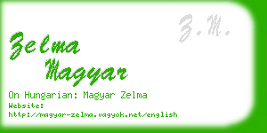 zelma magyar business card